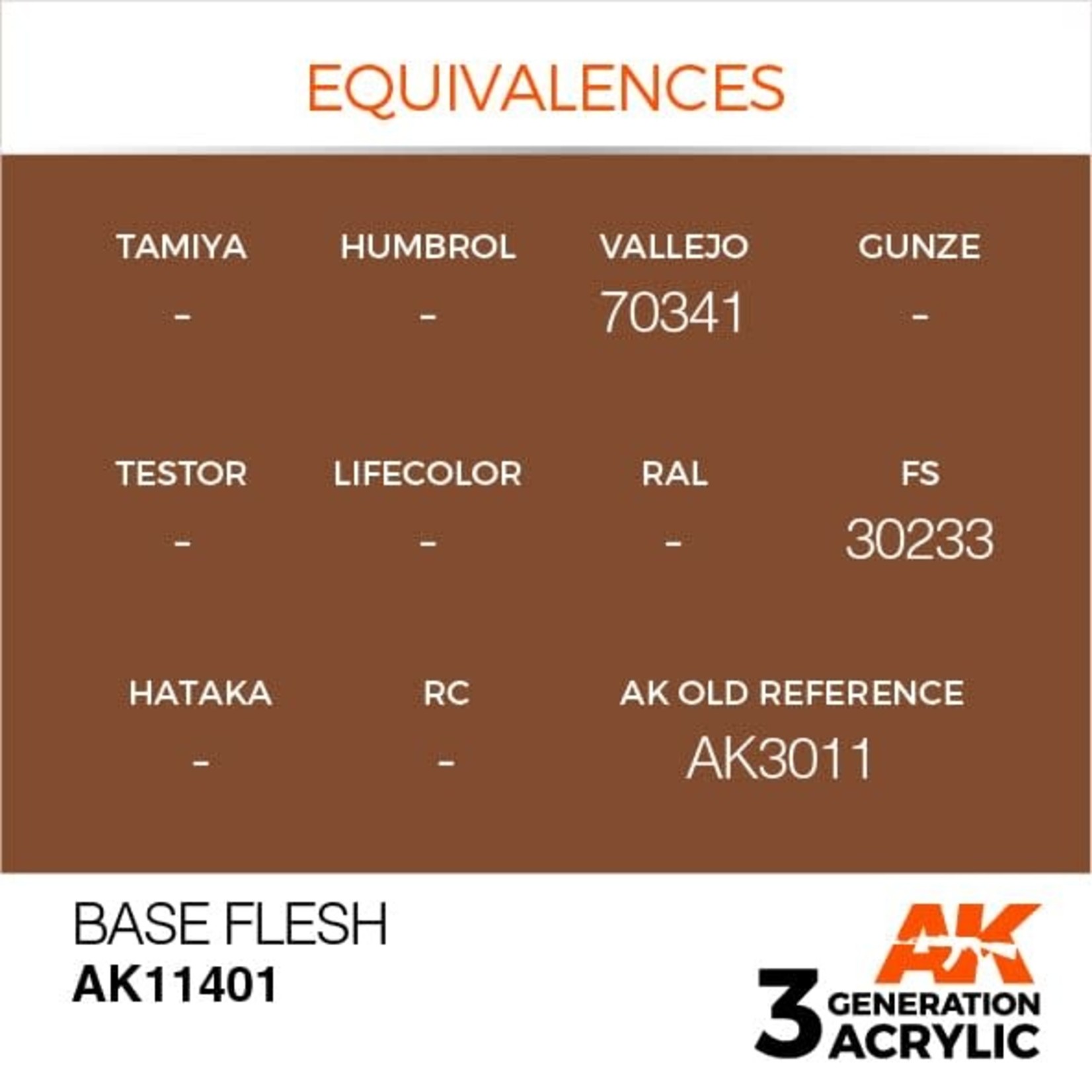AK Interactive AK11401 3G Figure Base Flesh 17ml