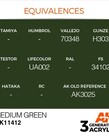 AK Interactive AK11412 3G Figure Medium Green 17ml