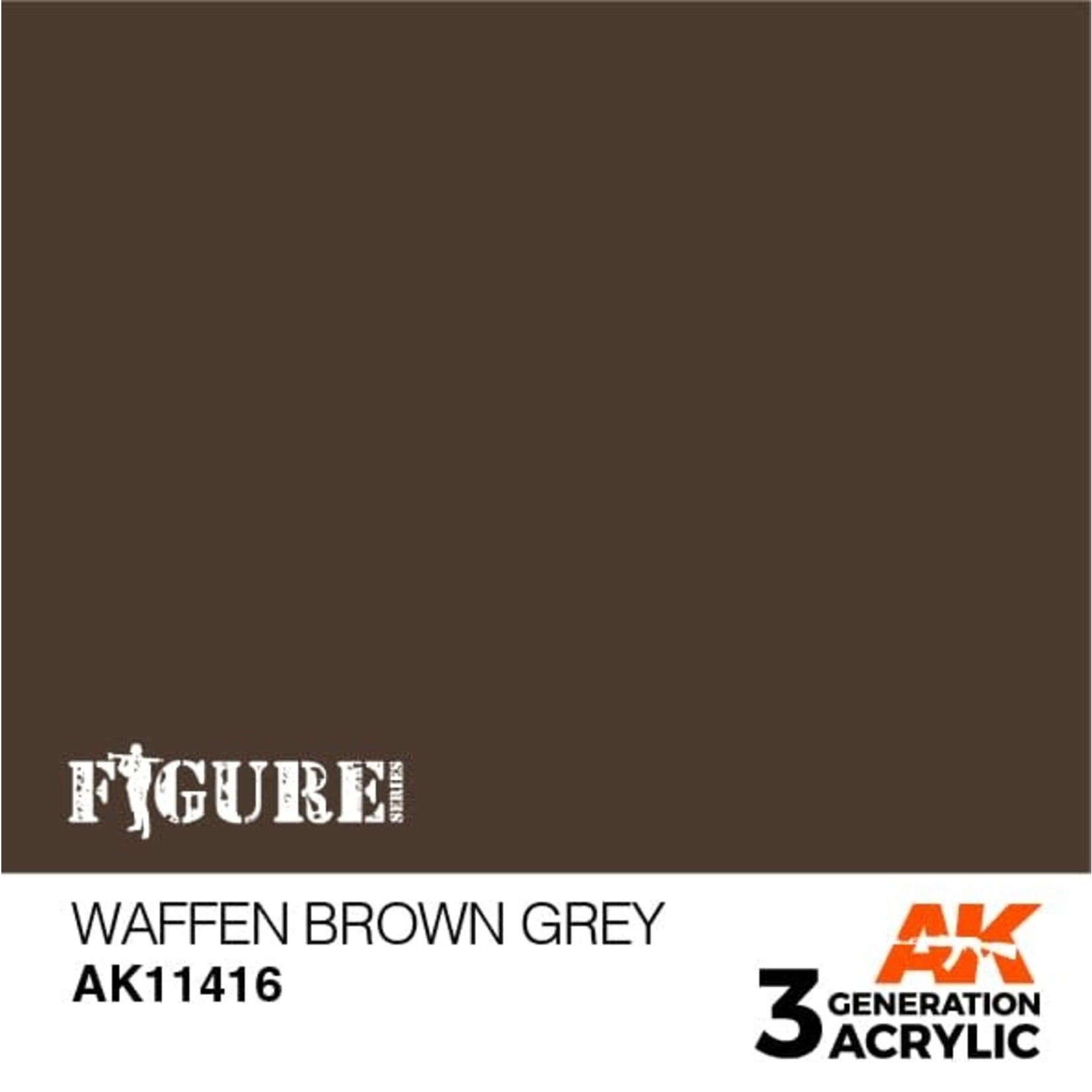 AK Interactive AK11416 3G Figure Waffen Brown Grey 17ml