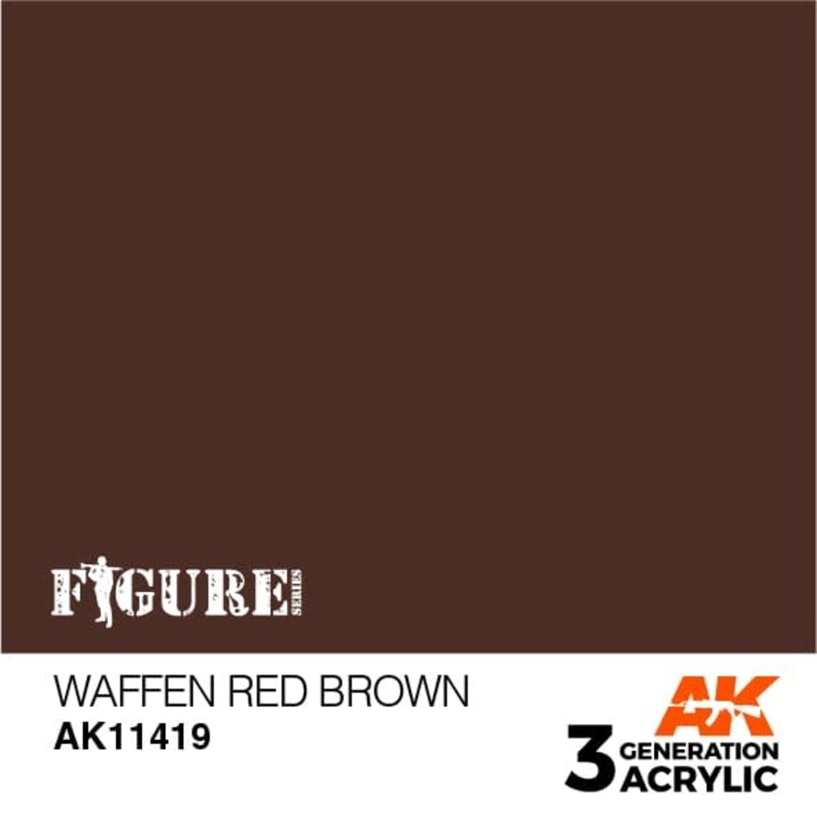 AK Interactive AK11419 3G Figure Waffen Red Brown 17ml