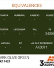 AK Interactive AK11421 3G Figure Dark Olive Green 17ml