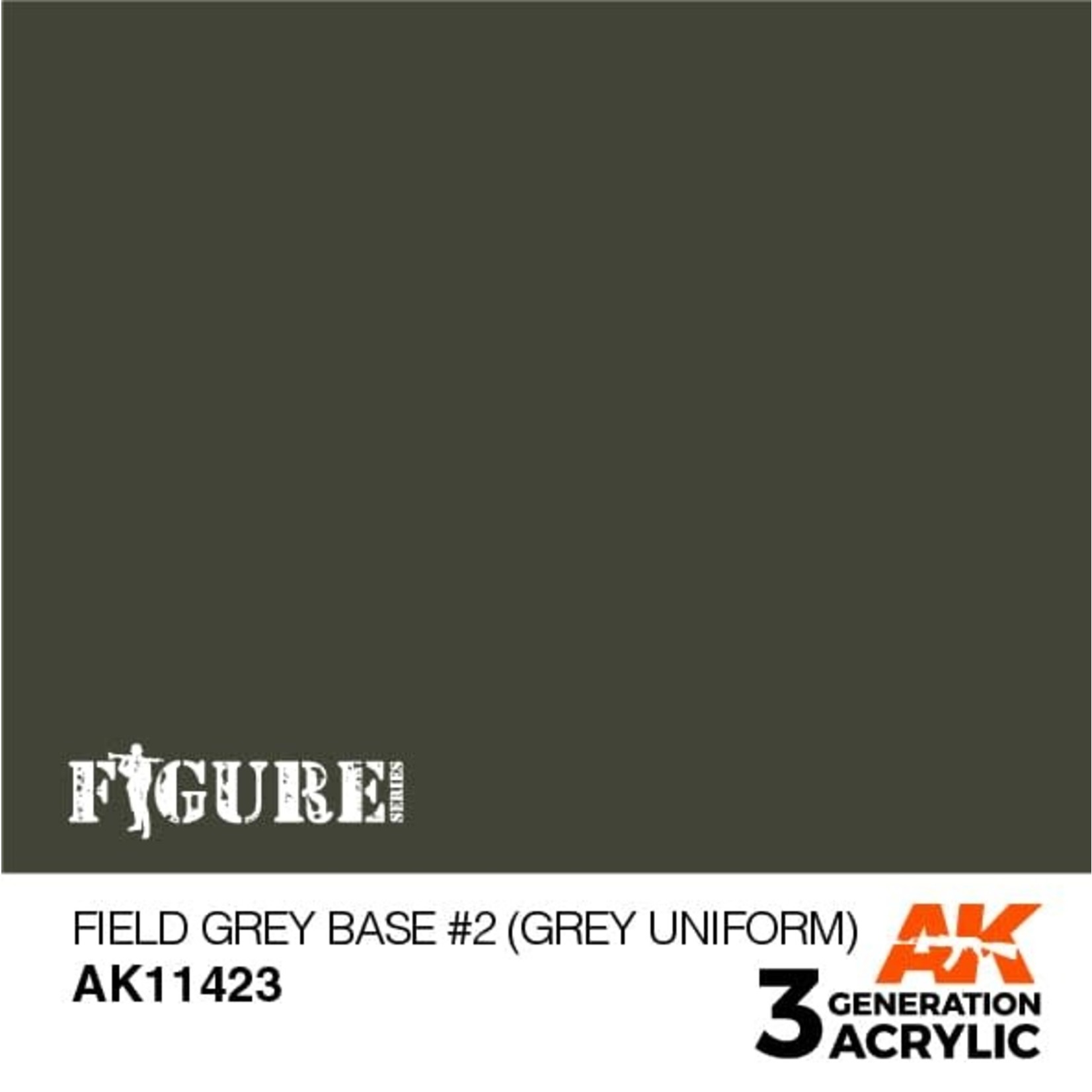AK Interactive AK11423 3G Figure Field Grey Base #2 (Grey Uniform) 17ml