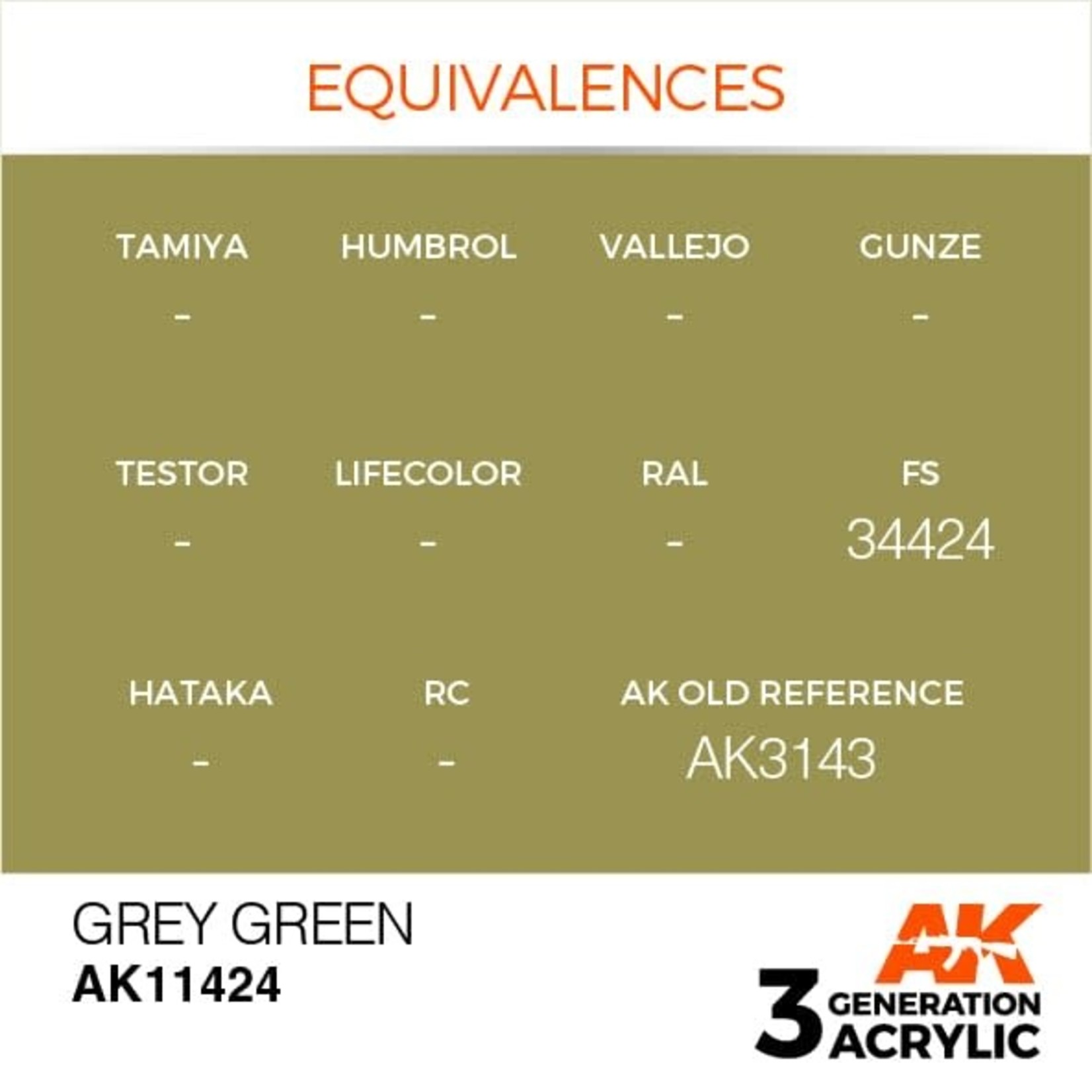 AK Interactive AK11424 3G Figure Grey Green 17ml