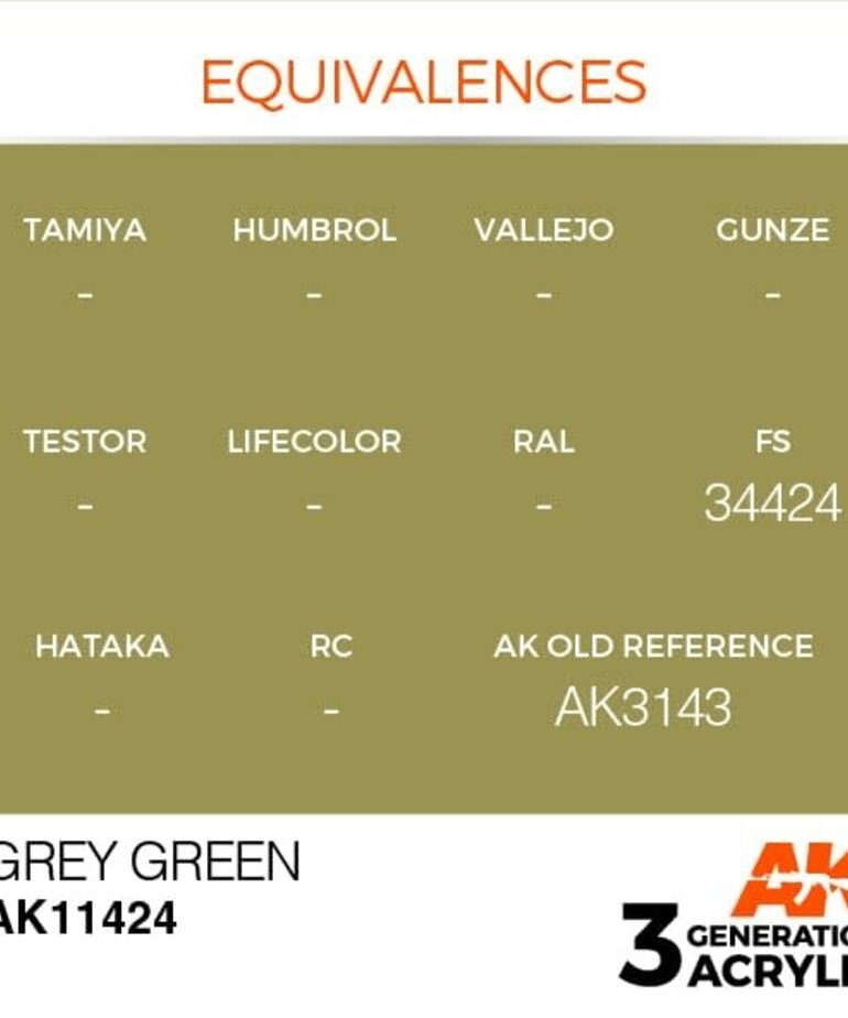 AK Interactive AK11424 3G Figure Grey Green 17ml
