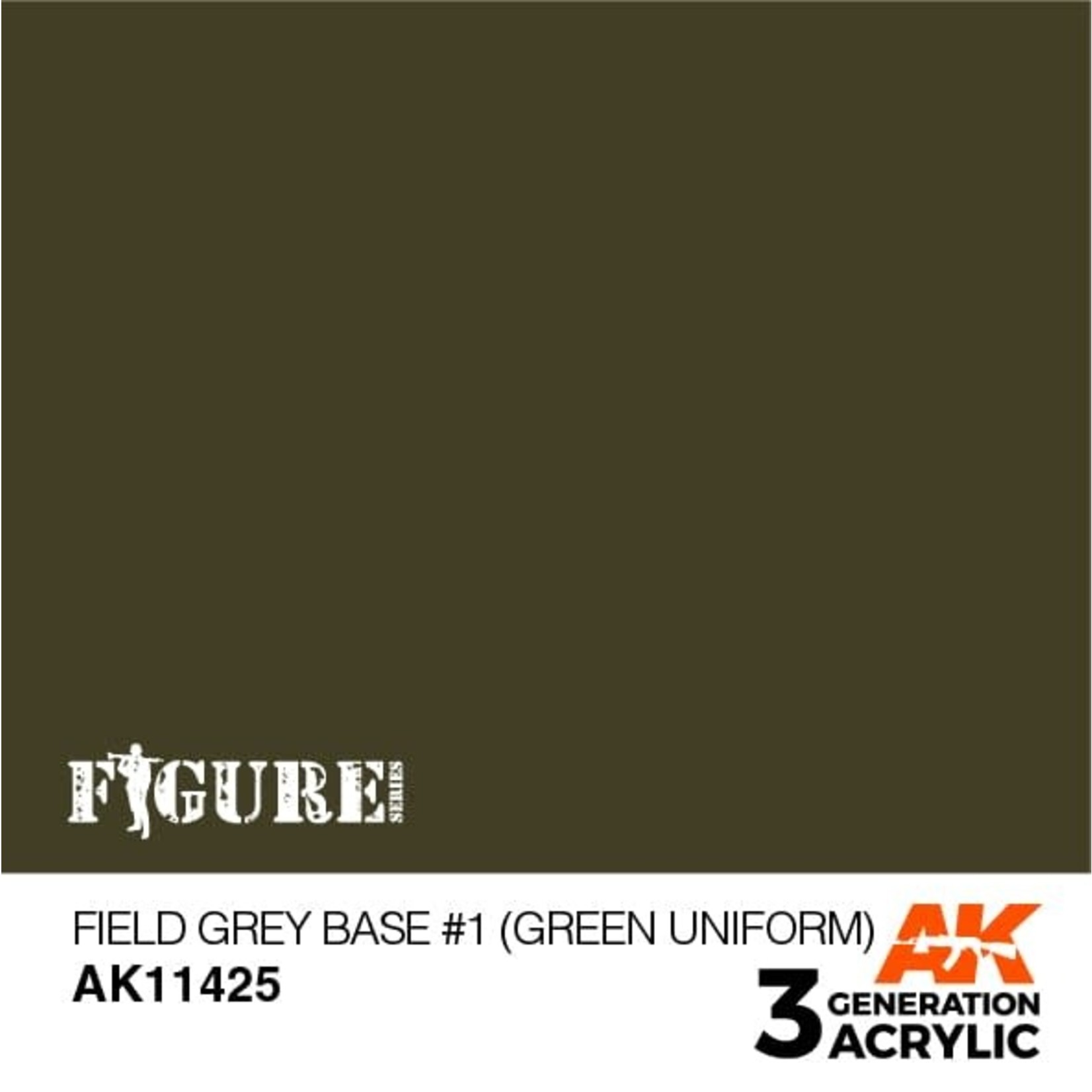 AK Interactive AK11425 3G Figure Field Grey Base #1 (Green uniform) 17ml