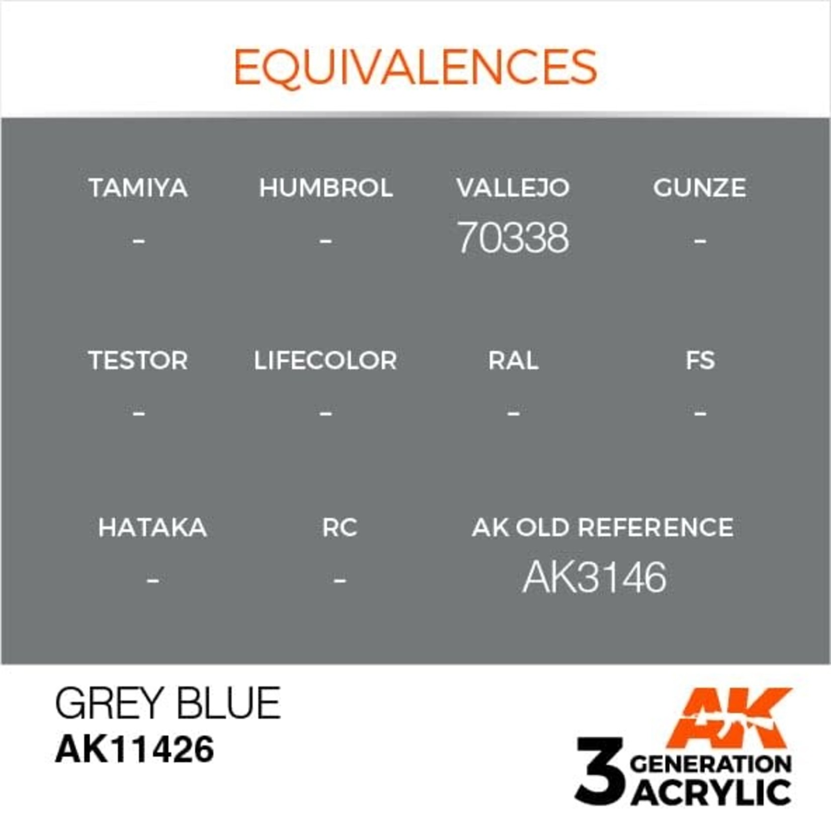 AK Interactive AK11426 3G Figure Grey Blue 17ml