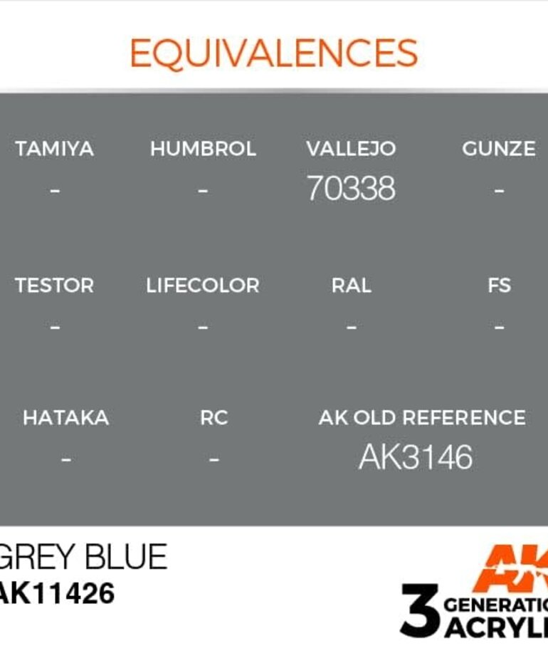 AK Interactive AK11426 3G Figure Grey Blue 17ml