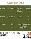 AK Interactive AK11428 3G Figure Light Green Uniform 17ml