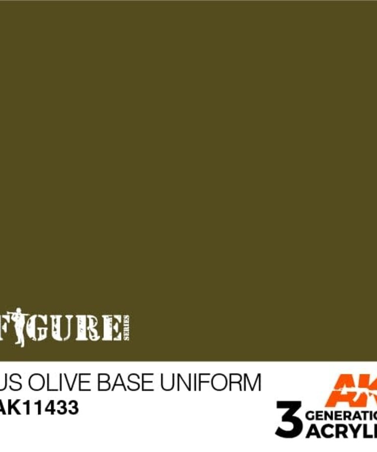 AK Interactive AK11433 3G Figure US Olive Base Uniform 17ml