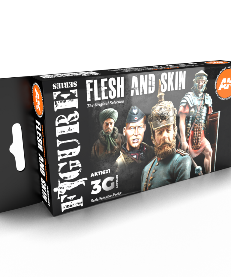 AK Interactive AK11621 3G Figure Flesh And Skin (6) Set