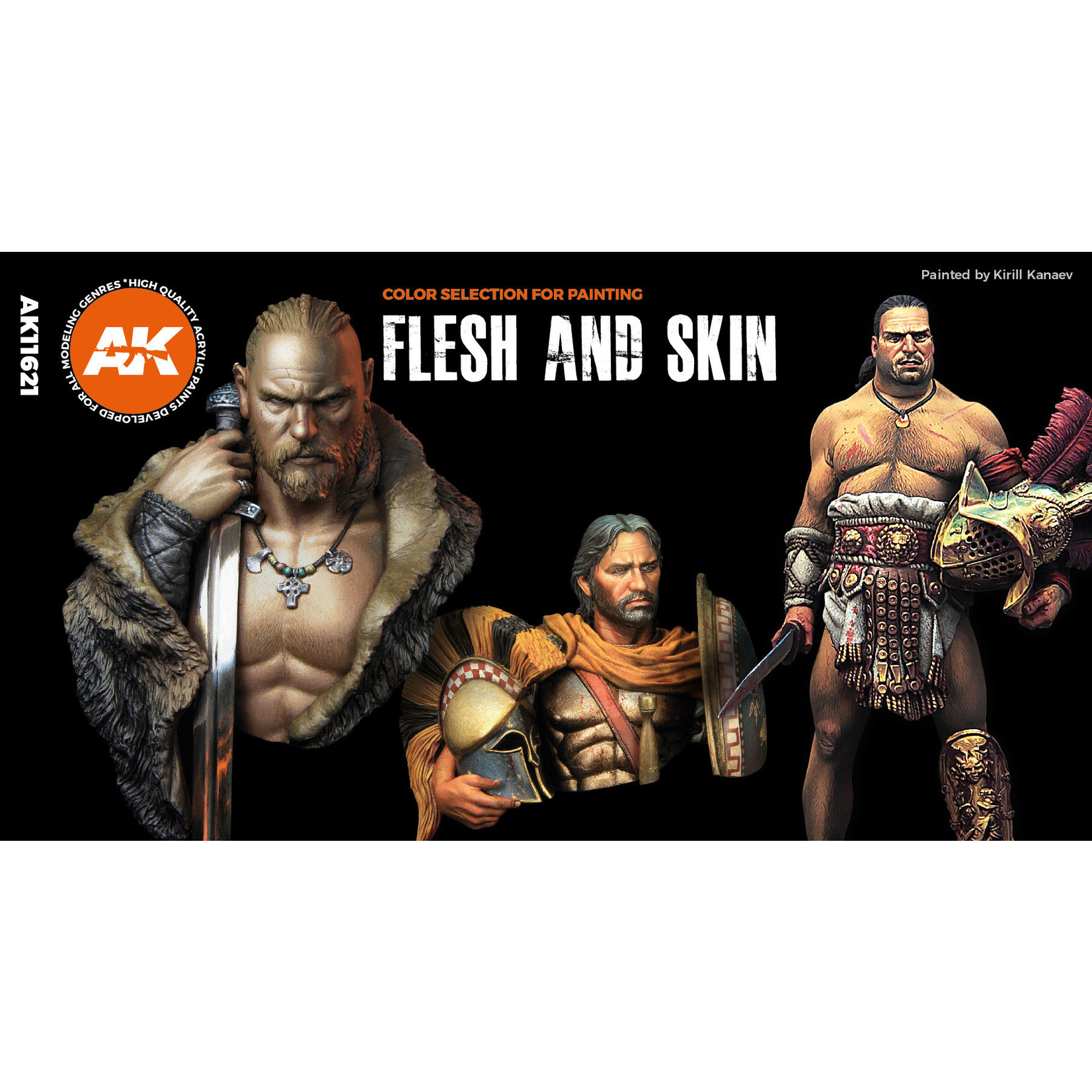 AK Interactive AK11621 3G Figure Flesh And Skin (6) Set