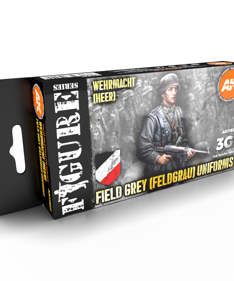 AK Interactive AK11627 3G Figure Field Grey (Feldgrau) Uniforms (6) Set