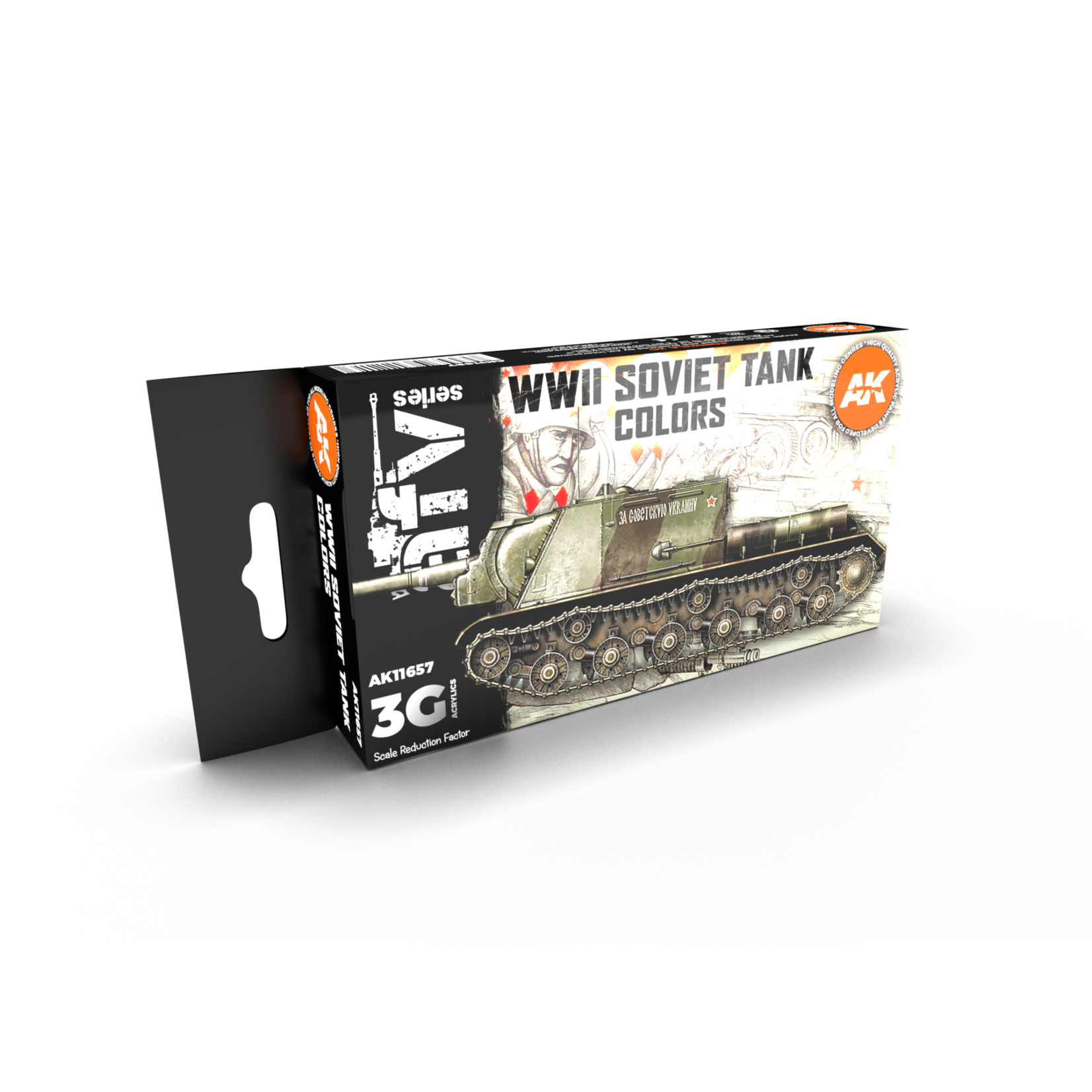 AK Interactive AK11657 3G AFV WWII Soviet Tank Colors (6) Set
