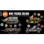 AK Interactive AK11660 3G AFV WWI French AFV Colors (6) Set