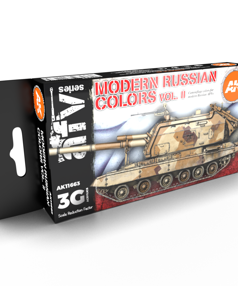 AK Interactive AK11663 3G AFV Modern Russian Colors Vol.2 (6) Set