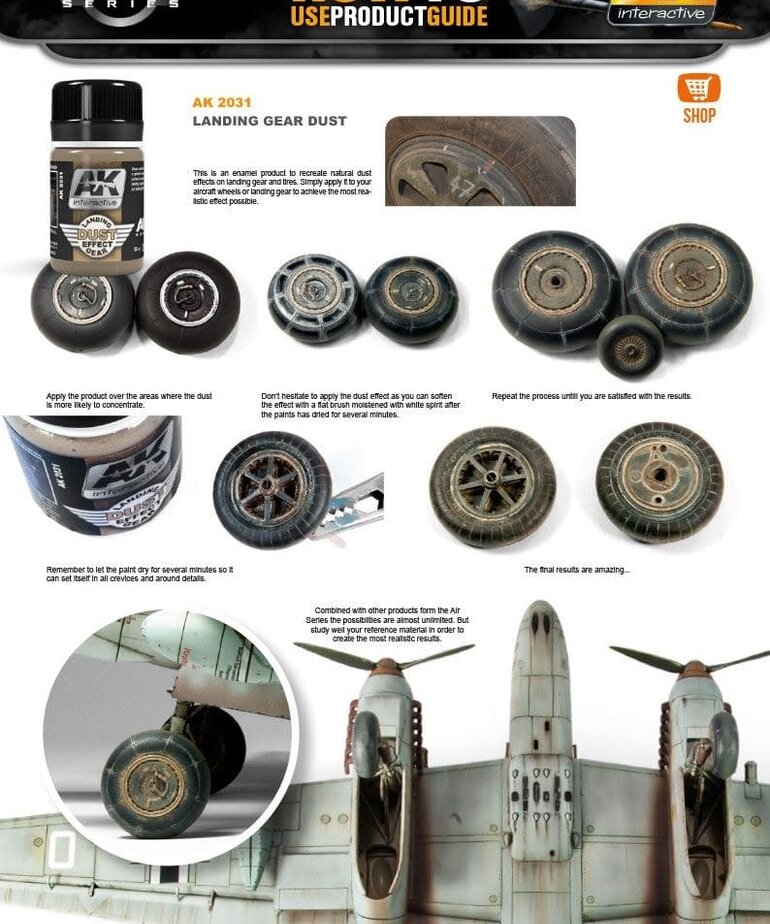 AK Interactive AK2031 Weathering Effects Landing Gear Dust Effect 35ml