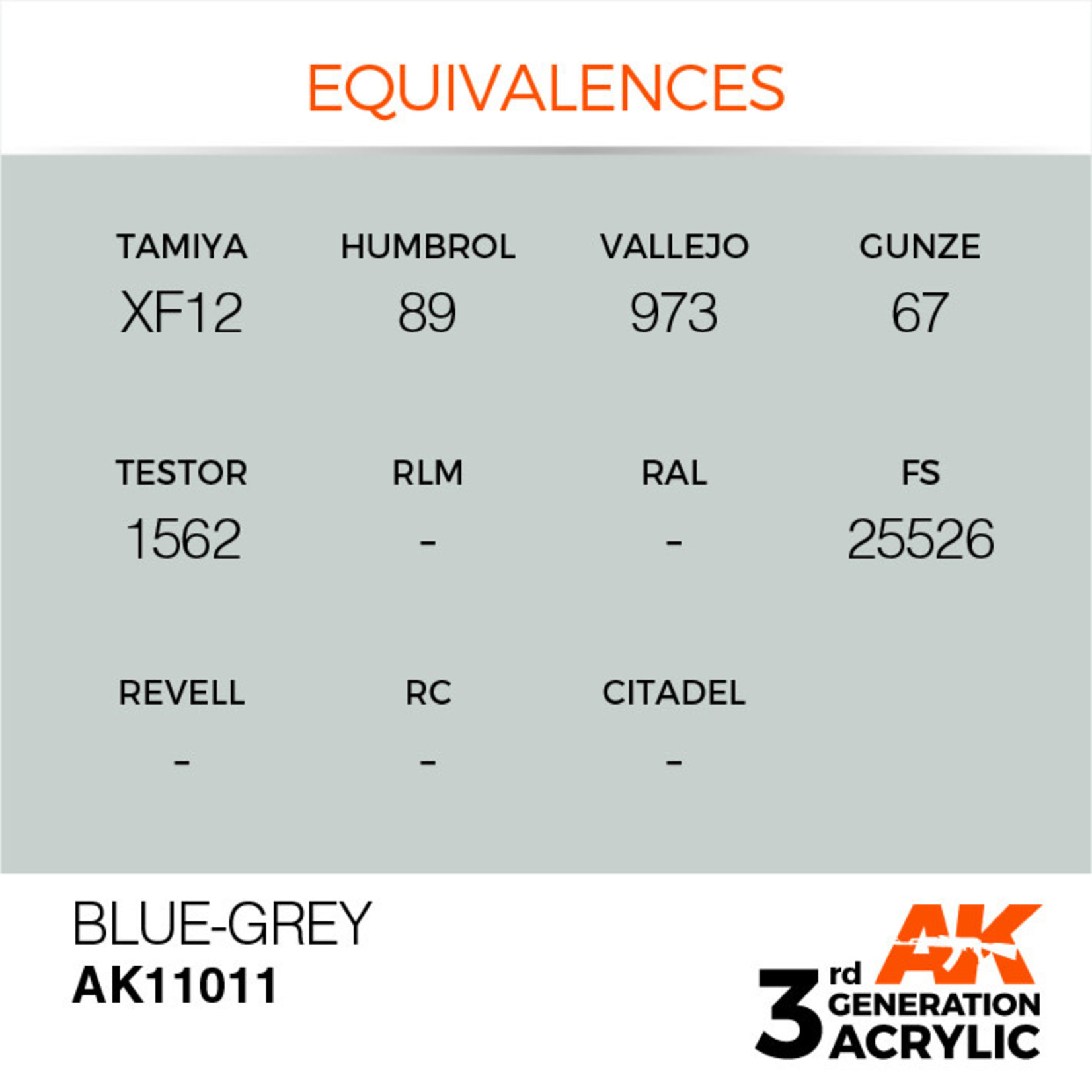 AK Interactive AK11011 3G Acrylic Blue-Grey 17ml