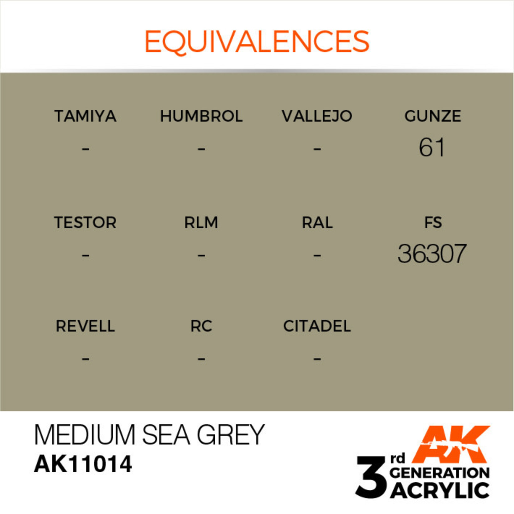 AK Interactive AK11014 3G Acrylic  Sea Grey 17ml