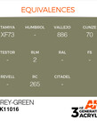 AK Interactive AK11016 3G Acrylic  Grey-Green 17ml
