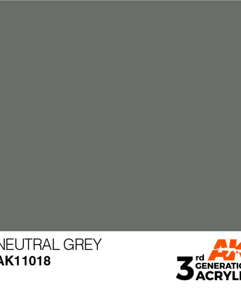 AK Interactive AK11018 3G Acrylic  Neutral Grey 17ml