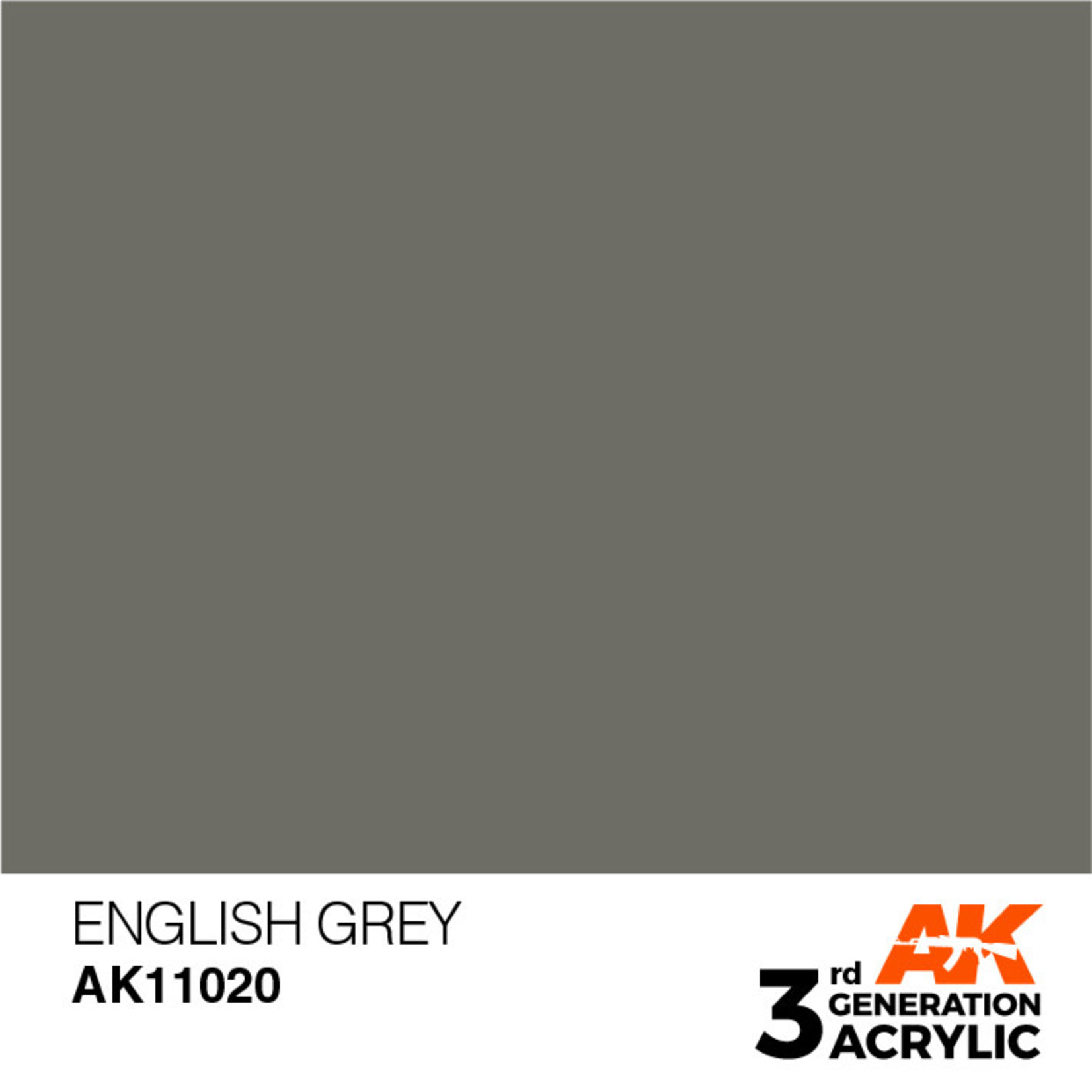 AK Interactive AK11020 3G Acrylic English Grey 17ml
