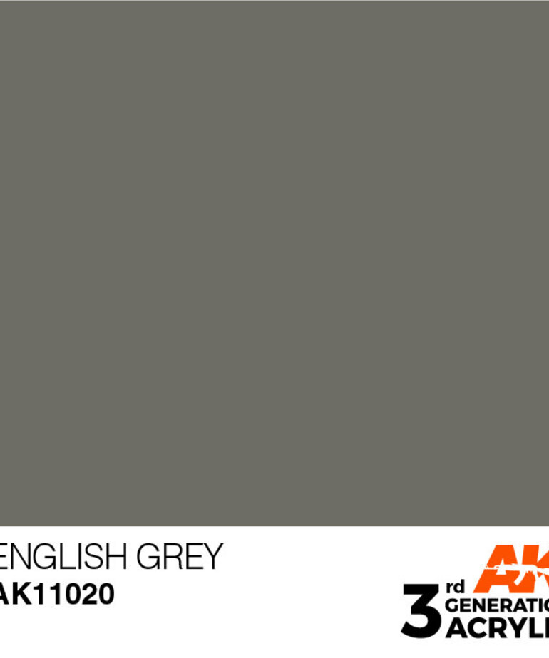 AK Interactive AK11020 3G Acrylic English Grey 17ml