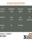 AK Interactive AK11021 3G Acrylic Basalt Grey 17ml