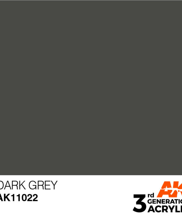 AK Interactive AK11022 3G Acrylic Dark Grey 17ml