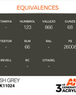 AK Interactive AK11024 3G Acrylic Ash Grey 17ml