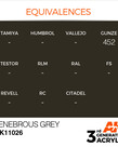 AK Interactive AK11026 3G Acrylic Tenebrous Grey 17ml