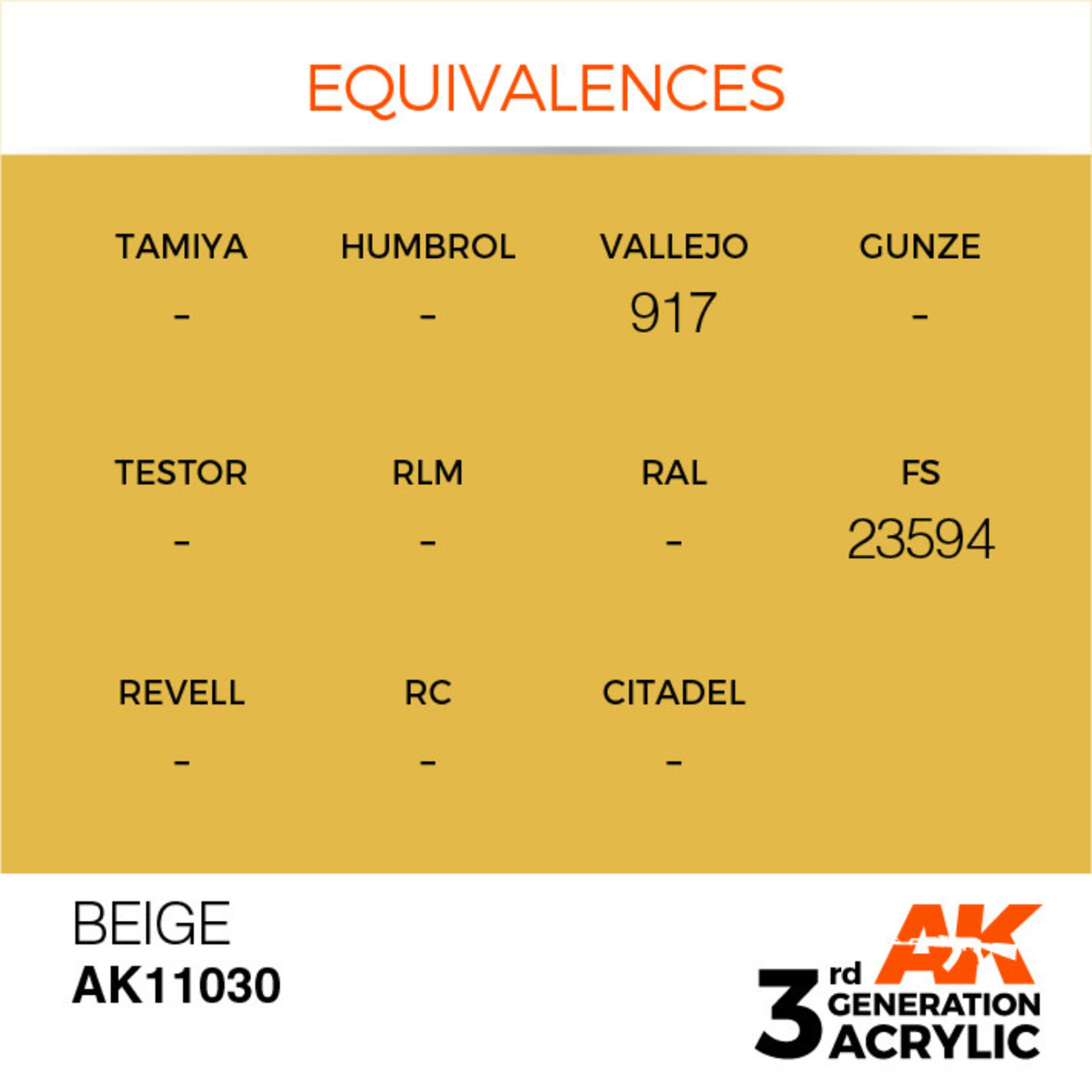 AK Interactive AK11030 3G Acrylic Beige 17ml