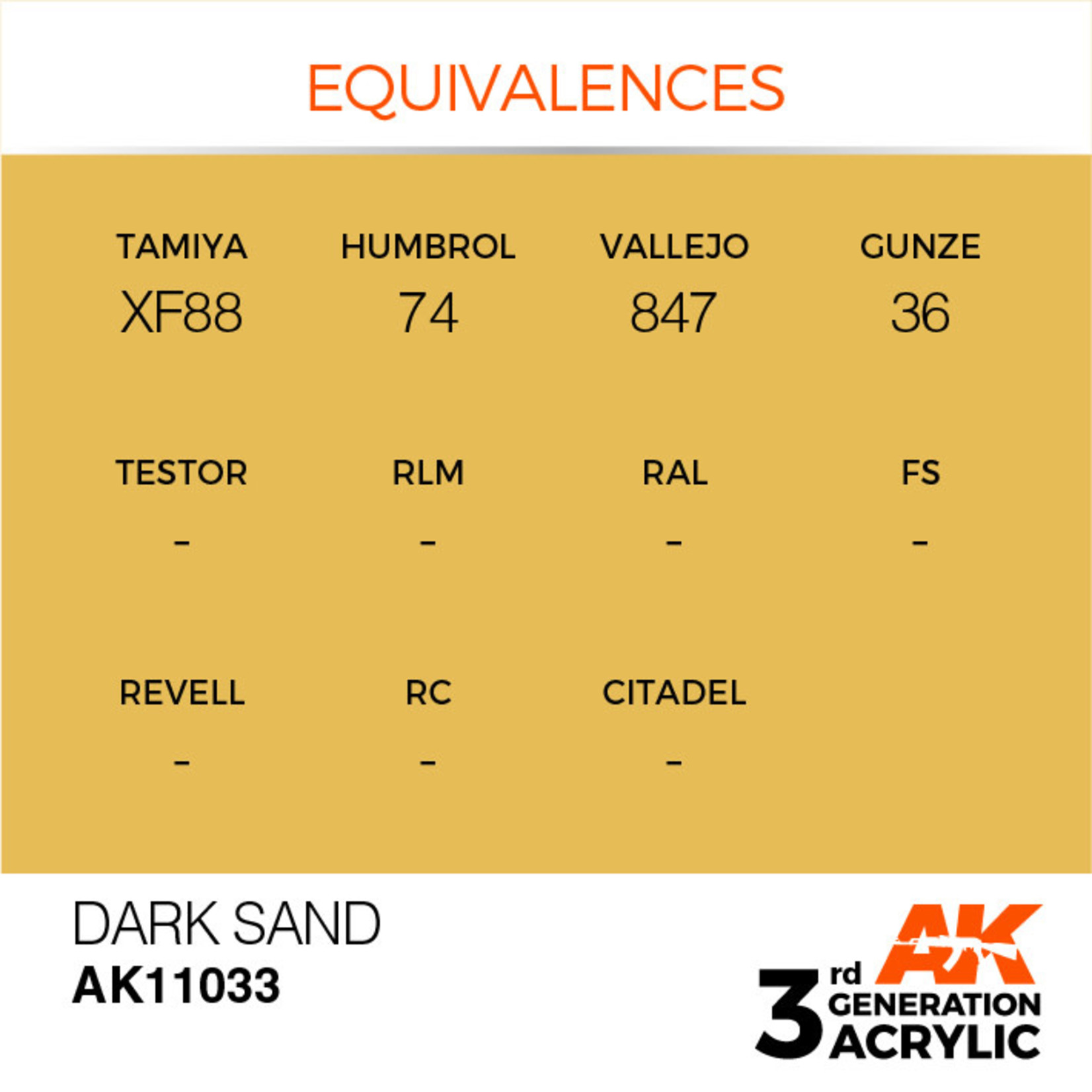AK Interactive AK11033 3G Acrylic Dark Sand 17ml