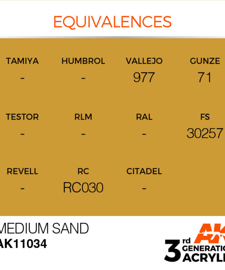 AK Interactive AK11034 3G Acrylic Medium Sand 17ml