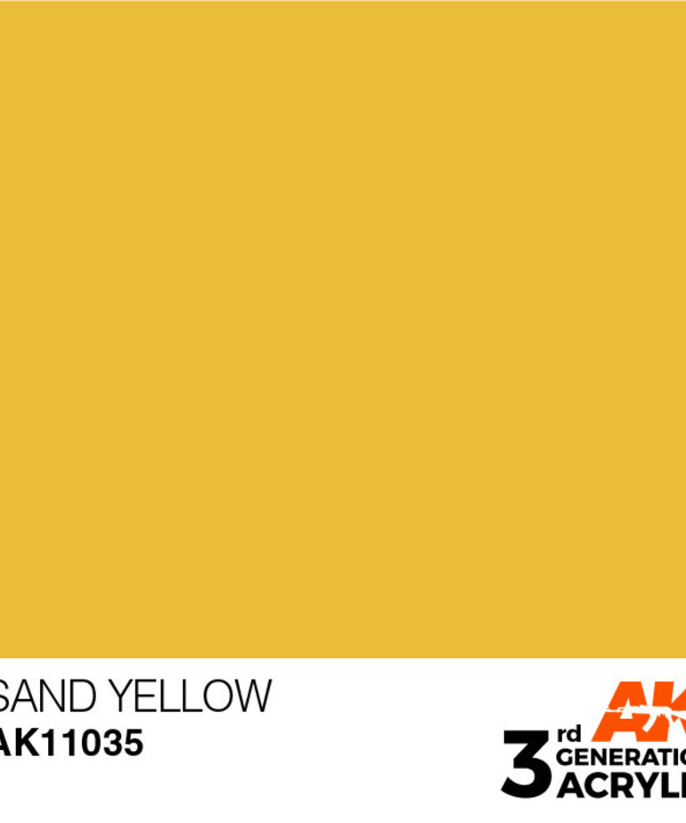 AK Interactive AK11035 3G Acrylic Sand Yellow 17ml