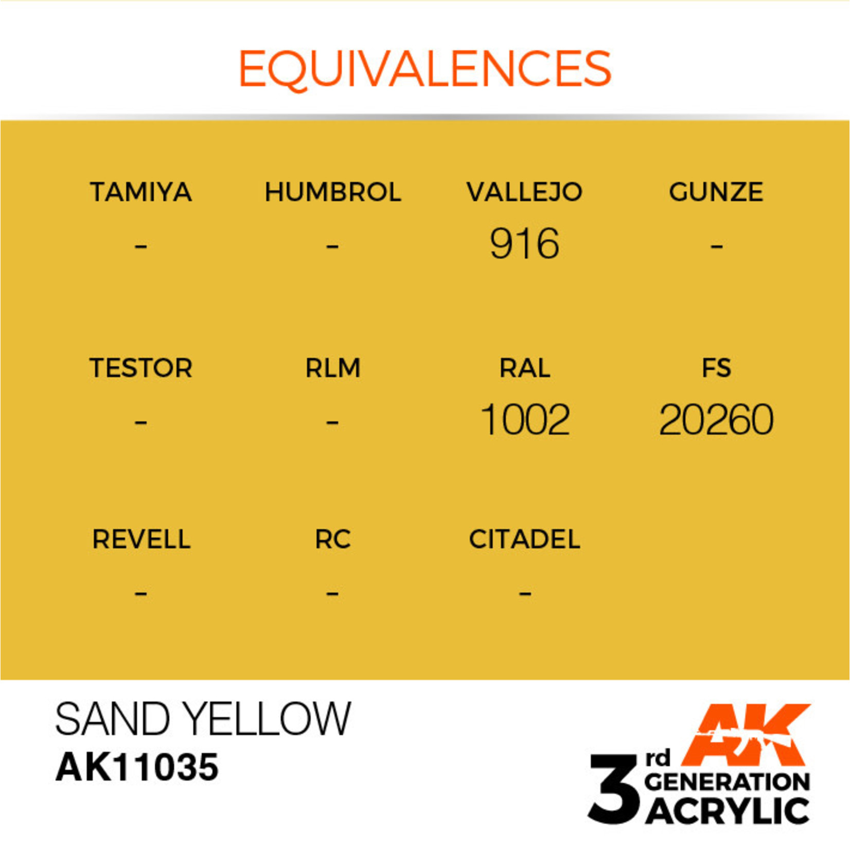 AK Interactive AK11035 3G Acrylic Sand Yellow 17ml