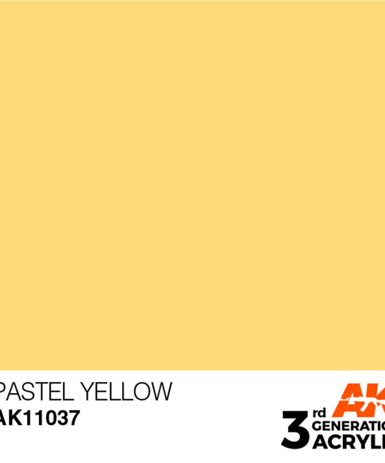 AK Interactive AK11037 3G Acrylic Pastel Yellow 17ml