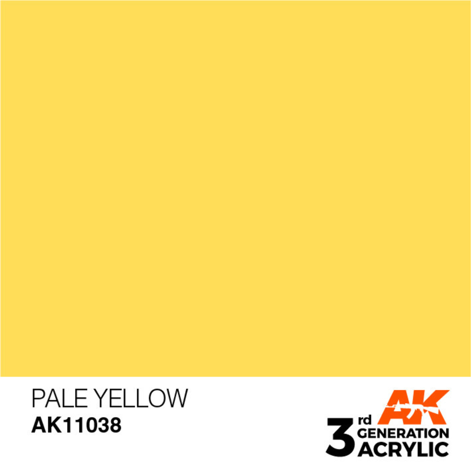 AK Interactive AK11038 3G Acrylic Pale Yellow 17ml