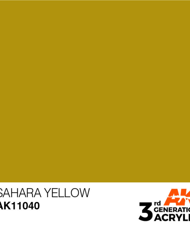 AK Interactive AK11040 3G Acrylic Sahara Yellow 17ml