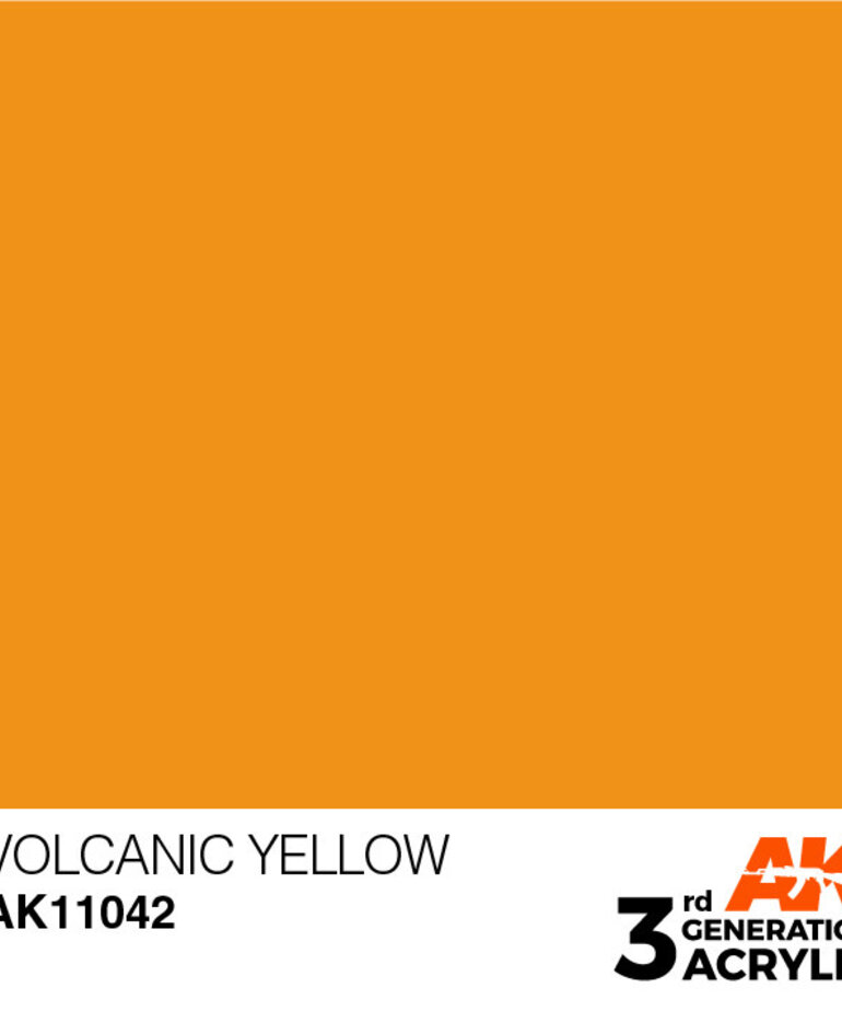 AK Interactive AK11042 3G Acrylic Volcanic Yellow 17ml