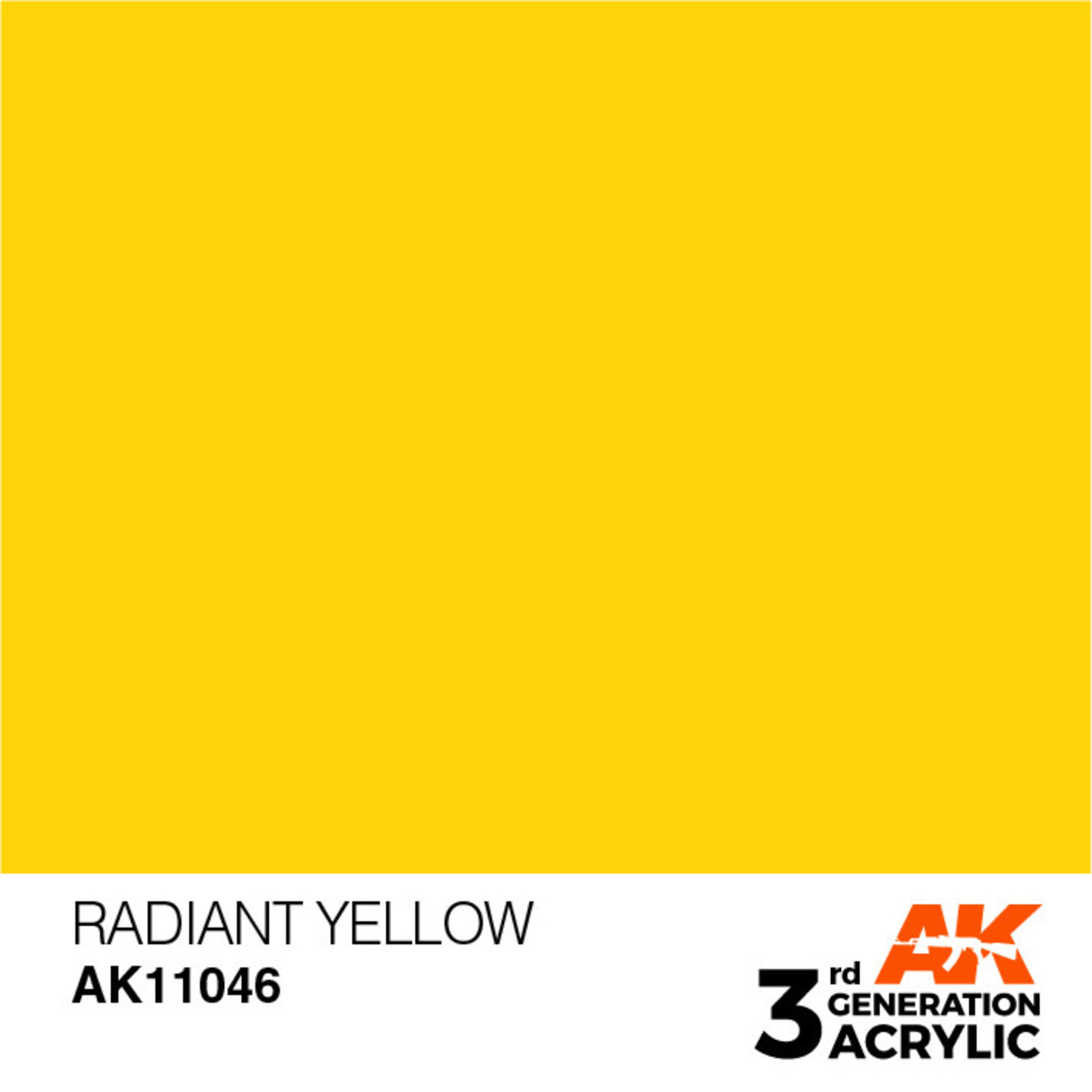 AK Interactive AK11046 3G Acrylic Radiant Yellow 17ml