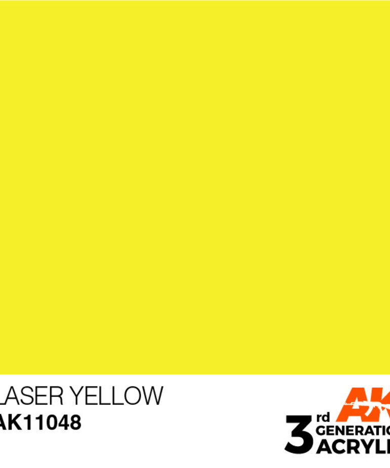 AK Interactive AK11048 3G Acrylic Laser Yellow 17ml