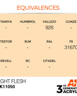 AK Interactive AK11050 3GAcrylic  Light Flesh 17ml