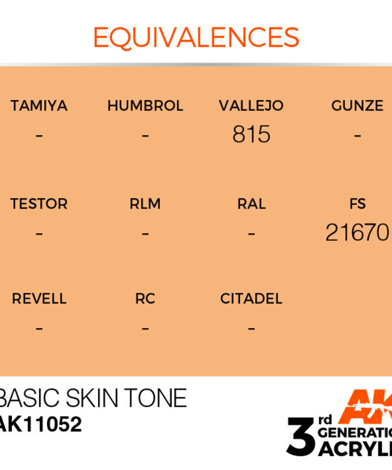 AK Interactive AK11052 3G Acrylic Basic Skin Tone 17ml