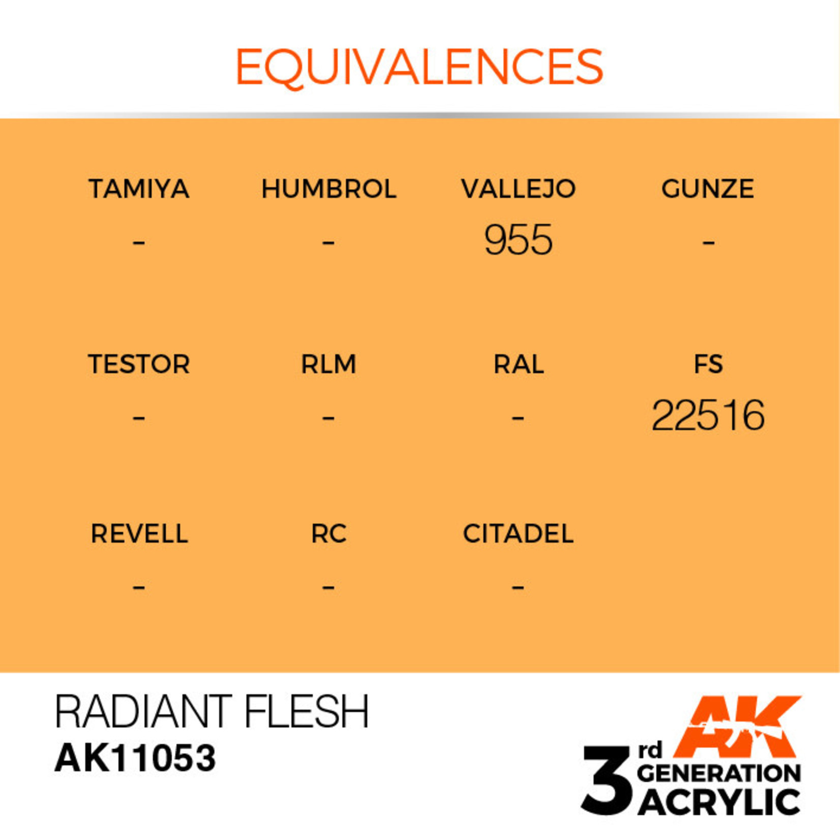 AK Interactive AK11053 3G Acrylic Basic Radiant Flesh 17ml