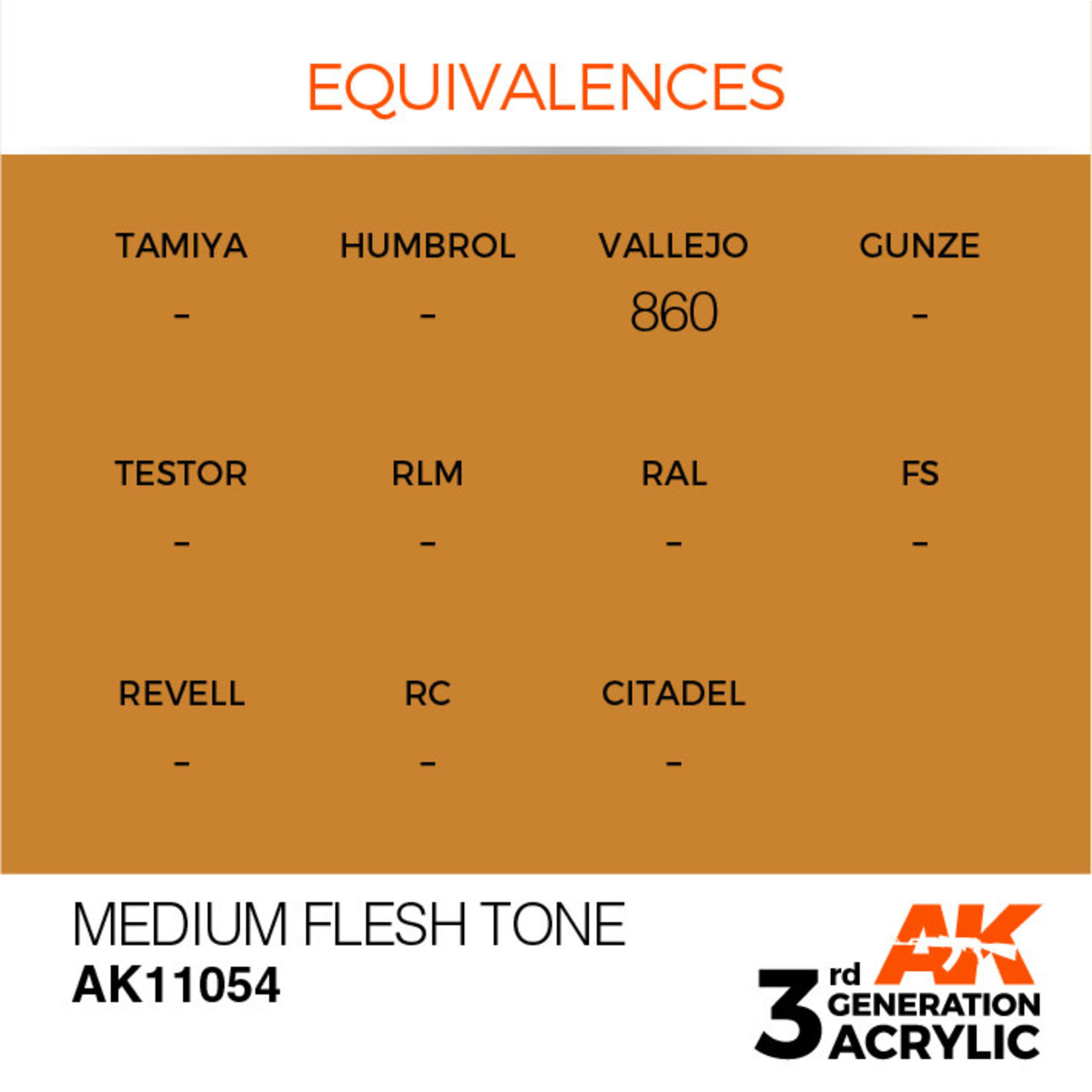 AK Interactive AK11054 3G Acrylic Medium Flesh Tone 17ml