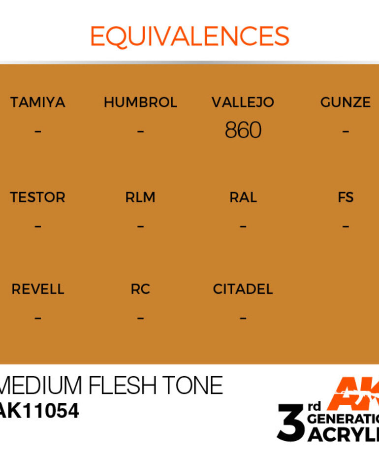 AK Interactive AK11054 3G Acrylic Medium Flesh Tone 17ml