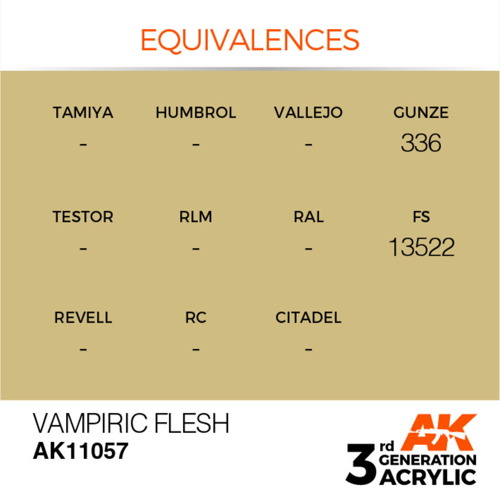 AK Interactive AK11057 3G Acrylic Vampiric Flesh 17ml