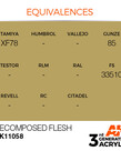 AK Interactive AK11058 3G Acrylic Decomposed Flesh 17ml