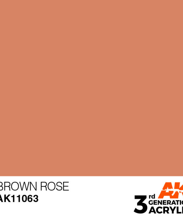 AK Interactive AK11063 3G Acrylic Brown Rose 17ml