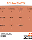AK Interactive AK11063 3G Acrylic Brown Rose 17ml
